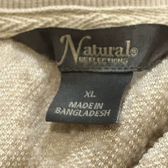 Natural Reflections Fleece Sherpa 1/4 Zip Pullover Women’s Size XL Oatmeal - Picture 3 of 4